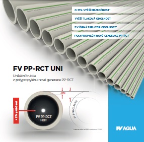 FV PP-RCT UNI. Trubky z polypropylenu nové generace