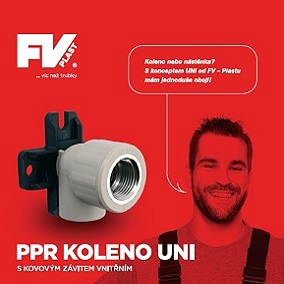 PPR koleno UNI s kovovým závitem. Usnadní vám práci i odlehčí brašnu